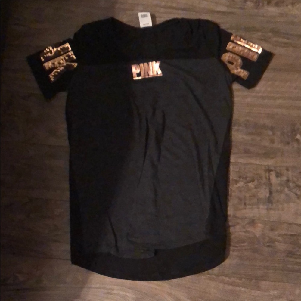 Pink by Victoria Secret black top